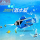 Yunya Wireless Mini Remote Control Children's Submarine Electric Water Toy for Boys and Girls Simulation Electric Model Birthday Gift Blue Four Channel Remote Control Mini Submarine