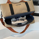 Xin Fangshuai large-capacity short-distance travel bag luggage bag portable sports fitness bag clothing storage bag can be worn cross-body trolley case khaki fitness travel bag