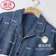 Langsha (Langsha) Pyjama de pyjamas pour hommes de l'âge moyen et âgé pur-coton Pantal à manches courtes Spring and Summer Vêtements à domicile d'âge moyen Suit mince LMSJ9214 L (100-130jin [Jin est égal à 0,5 kg]))