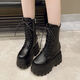 
Heightening shoes 20cm cos special 20cm heightening shoes COS15cm heightening shoes universal mid-tube boots concert wedding black 37