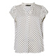 ROEYSHOUSE LOOKI Intellectual Professional V-neck Polka Dot Shirt 2025 Summer New Elegant and Versatile Satin Loose Top 12352 Polka Dot XL
