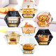 Corning pot set amber glass soup pot stew pot 2-piece set 1.25L+3.2L high temperature resistant open flame available