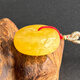 Yuzhi 1 item 1 certificate 1 shot natural raw ore Russian material chicken fat yellow beeswax safety buckle pendant for men and women 4.93g G5529 rare collection about 24*12 mm