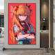 咏幻福音战士挂画明日香绫波丽装饰画初号机动漫女孩玄关画 EVA04 80*12035MM厚铝合金拉丝金色