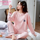 Modal spring and autumn pajamas women's long sleeves trousers two-piece casual pullover sweet and cute girls' home clothes can be worn outside D9928 M 80-95Jin [Jin equals 0.5 kg]