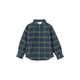 MUJI big children's flannel long-sleeved shirt children's shirt boys and girls children's clothing 25 years winter pure cotton CB1PFA5A dark blue plaid 130/64A