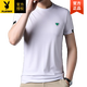 Playboy (PLAYBOY) brand ice silk cool short-sleeved T-shirt for men's new summer thin round neck loose casual solid color half-sleeved top 6995 Ha Qing M 170