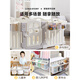 
MPPMCK crib hanging storage bag bedside diapers diaper diaper hang bag bed fence storage basket hanging basket multifunctional fence hanging basket--cheese white
