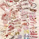 Pink Hair Clip 50 Set süßer Haarclipanzug süße Mädchen Herzknall Clip Japaner Cartoon Kopfschmuck Clip Pink 20 zufällige Haarklammern