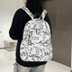 Schoolbag female ins style Korean version Harajuku large capacity graffiti junior high school student backpack college student high school student backpack white
