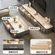 Weiniao slate coffee table living room light luxury high-end mobile coffee table small apartment TV cabinet modern simple home office 120*60 snow mountain white slate gray cabinet