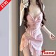 
ZUQT Bikini Swimsuit Women's Three-Piece Set Slide Female Conservative Seaside Vacation Niche Hot Spring Swimsuit Water 9882 Pink L [Suggested 95-106Jin [Jin equals 0.5 kg]]