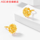 ABC Old Phoenix gold-plated silver earrings 2025 new lucky hibiscus flower fashion earrings women's ear jewelry exquisite and versatile Seiko limited time grab hibiscus flower curved hook earrings 2.61 grams missing limited quantity