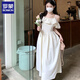 
Romon one-shoulder suspender dress for women's design niche summer 2025 new French gentle first love waist-hugging skirt 1098# S Recommended 80-90Jin [Jin equals 0.5 kg]
