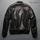 2022 Men's Japanese MA-1 Retro Ame Kaba First Layer Sheepskin Spring and Autumn Leather Jacket XL 165Jin Jin is equal to less than 0.5kg
