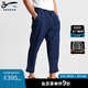 DENHAM men's new retro trendy fashion simple blue cotton linen blend cropped pants loose men's pants casual carrot pants BLUE M 170/74A
