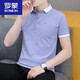 
ROMON (ROMON) 2025 new summer lapel men's short-sleeved t-shirt casual POLO. shirt men's collar half-sleeved ice silk white QY679 M