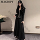MAGIOPY国际奢侈高档品牌网红爆款休闲运动套装女春季2025新款高级感黑色 灰色两件套 S(100斤以内)