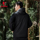 Jordan sports coat men's windbreaker autumn and winter windproof and water-repellent hooded outdoor jacket long-sleeved top black-321R-double layer XL