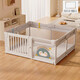 Offener Türzaun kriechender Leitplanke auf dem Boden Wohnzimmer Baby Kleinkind Zaun Innenspiel Anti-Fall-Türzaun 200 m vierseitige Installation 200*180