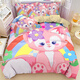 Disney (Disney) Neues hochwertiges Kinderbett vierteilige hautfreundliche und weiche Vier-Saison-Drei-teilige Set für Schüler 3884V Blattstil 1,5 Bett Quilt Cover 150*200 Vier-teiliges Set