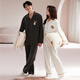 
Delia couple pajamas for women in autumn and winter pure cotton 2025 new long-sleeved cartoon men can wear home clothes spring suit for men 25036 L women (recommended 100-120 Jin [Jin equals 0.5 kg])