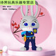 Shantou Lin Village Shiys super großer Nick Fox Judy Rabbit Wohnzimmer Ornamente kompatibel mit Legaos schwierigen Jungen und Mädchen Geburtstagsgeschenkversammlung LS923 Polizei Kaninchen etwa 90 cm hoch