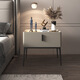 JINXI INSTALLATION GRATUITE Table de chevet en bois massif Full Simple Modern Le cuir moderne Italien minimaliste Internet célébrité Cabinet de rangement de chambre