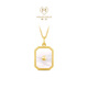 Chow Tai Fook CO MONOLOGUE Monologue Diamond White Shell 18K Gold Necklace MA1748 Birthday Gift 37.5cm