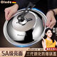 Olodo stainless steel pot lid, universal lid, household stand-up anti-overflow steamer lid, explosion-proof hot pot frying pan lid with handle, stand-up long handle pot lid 32cm
