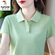 
Woodpecker casual polo shirt short-sleeved T-shirt for women in summer new middle-aged mothers loose large size slim lapel top YC-6629 light orange M [recommended 85-100Jin [Jin equals 0.5 kg]]