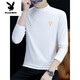 
Playboy (PLAYBOY) pure cotton half turtleneck base shirt for men's long-sleeved T-shirt solid color middle-collar spring and autumn men's underwear t-shirt outside autumn clothes LH-YPC6187 charcoal gray XL [Suggested 130-145Jin [Jin equals 0.5 kg]]