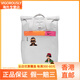 NIKE [customized bag] Shanyu Xiaohua Niche cute pattern Fashionable and versatile fabric Backpack Light silver gray