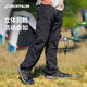 Decathlon Trek100 Schnelltrockne Hosen Dünne Wanderhosen Outdoor Wanderhosen Atmungsfreie elastische Männer schwarz und grau 44-5164860