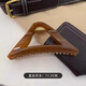 Tang Funi and Zhao Lusi's same style triangle gripper for women, high-end high ponytail hairpin for the back of the head, new temperament shark clip, Ruth's same caramel color hairpin, about 11.5cm