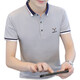 Joeone [Markencode-Break-Back] Summer Fashion Lapel Herren T-Shirt Polo Shirt Business im mittleren Alter Vater Vater White Qy673 M