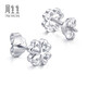Chow Sang Sang (CHOW SANG SANG) platinum earrings Pt950 four-leaf flower earrings platinum earrings for women 26219E