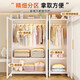 
Simple wardrobe bedroom home rental house assembled metal all-steel frame new style wardrobe small storage cabinet PC double door wardrobe 998*500*1585
