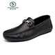 Specht Frühling und Sommer Neue Herren Beanie Schuhe Lazy Schuhe Low top treibende Lederschuhe weiche Oberfläche Weiche Sohle trendige Herren -Freizeitschuhe Weiß 9230 42