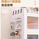 Smart Father steel storage cabinet baby feeding table baby supplies storage cabinet floor-standing multi-layer large-capacity toy storage rack pearl white-5 layers high 157cm long 80 wide 42cm free wheel