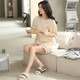 
Hongdou 2024 new pajamas for women's summer pure cotton shorts shorts spring and autumn summer style can be worn outside home clothing suit ZH-9855# shorts M size (80-100Jin[Jin equals 0.5 kg])