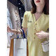 Femenino 2025 Summer NUEVO diseño francés Diseño pequeño que abraza la cintura de la cintura Slim Princess Falda D1478 Amarillo S [100Jin [Jin es igual a 0,5 kg] a continuación]