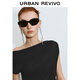 UR[HOT]2025 autumn new women's clothing style thin belt off-shoulder collar dress UWG750210 black M