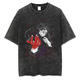 Juvia Jujutsu Kaisen Retro-Wäsche und altes T-Shirt Harajuku Gojo Erleuchtung S trendy Top B691 Waschen s