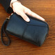 Qianfu 2023 new Japanese and Korean fashion clutch bag women's large capacity shell bag zipper hand bag coin wallet mobile phone bag black
