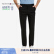 TOMMY HILFIGER【轻弹感】男商务通勤弹力斜纹修身直筒西裤长裤休闲裤J1764 黑色001 -修身版-拍大一码 33 (2.6尺)