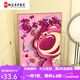 Manlang Strawberry Bear Digital Oil Pintura al óleo de bricolaje Coloración de la frambuesa pintada a mano tiene problemas de dibujos animados de aceite acrílico Color Pintura decorativa QX12596 50*65 cm Marco de fotos (color opcional) + Pigmento de cepillo