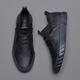 Western Camel (Vancamel) Sommer neue Männerschuhe lässig atmungsaktive High-Top-Lederschuhe Blau Schnüre-up-Low-Top British Herren Trendy Schuhe weicher Sohle vielseitiger SS-9889 Full Black/Official Store Flaggschiff New Produkt 38