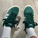 阿迪达斯 （adidas）休闲鞋男鞋女鞋2025新款夏季运动鞋Grand Court低帮板鞋IE4595 IH6187绿色翻毛皮鞋面 36