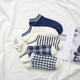 Spring and summer hot socks for women, low houndstooth retro men's short tube Japanese shallow mouth invisible boat socks wholesale, one pair of five colors, a total of 5 pairs [houndstooth]